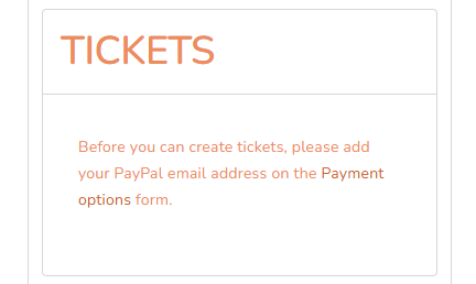 Payment Options form – desktop