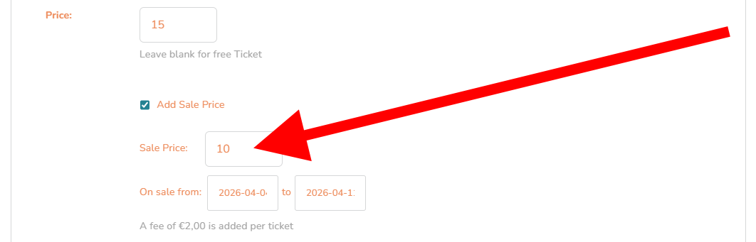 Sale Price field and Sale Price From/To dates – desktop